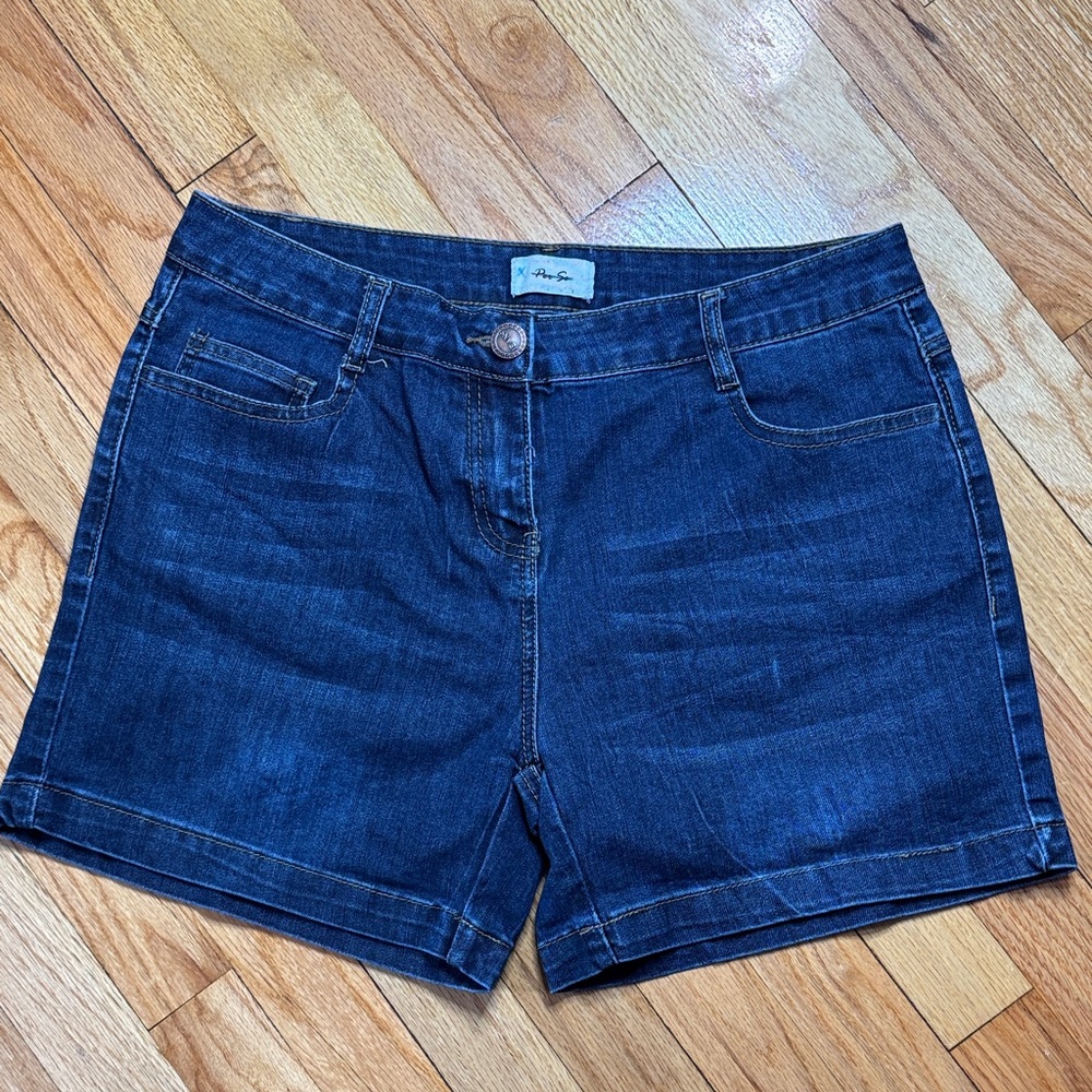 Women's Shorts Per Se Indigo Denim Shorts Size 8 29 inch